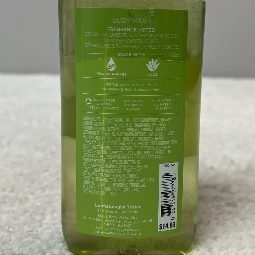 Bath & Body Works "Cucumber Melon" Body Creme, Scrub & Mist Gift Bundle - Picture 7 of 10